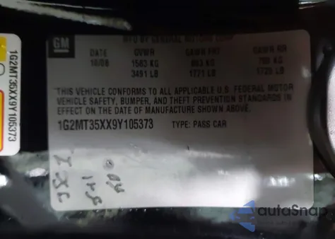 2009 Pontiac Solstice Gxp z USA, uszkodzony, nr VIN 1G2MT35XX9Y105373